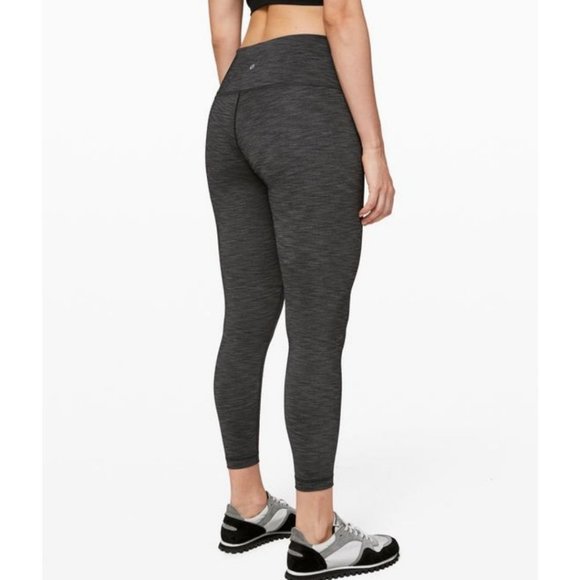 Lululemon Wunder Under Legging 25" Heathered Black 7/8 Tight Size 8 Luxt… - Picture 2 of 11